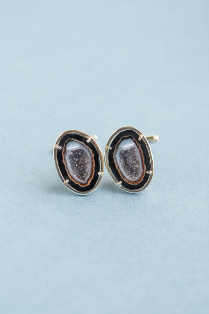 Cufflinks, brown / black