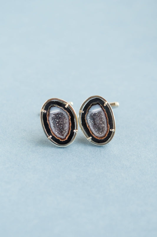 Cufflinks, brown / black
