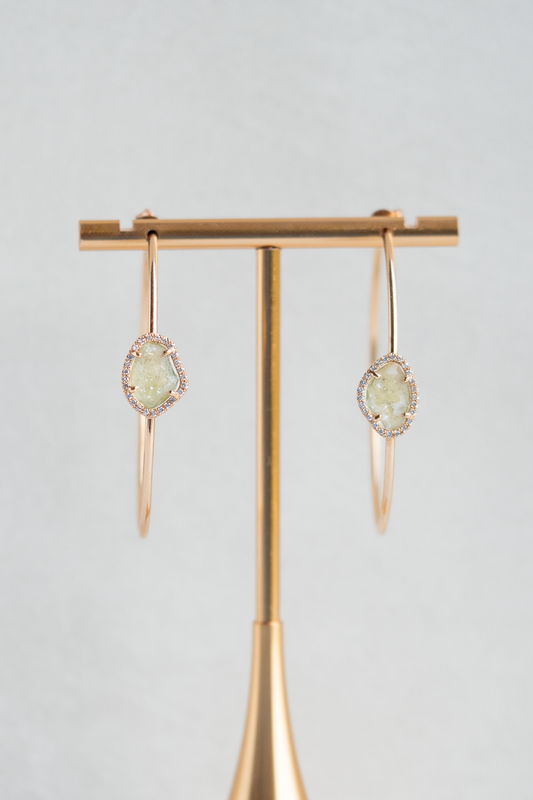 Talia earrings, light green