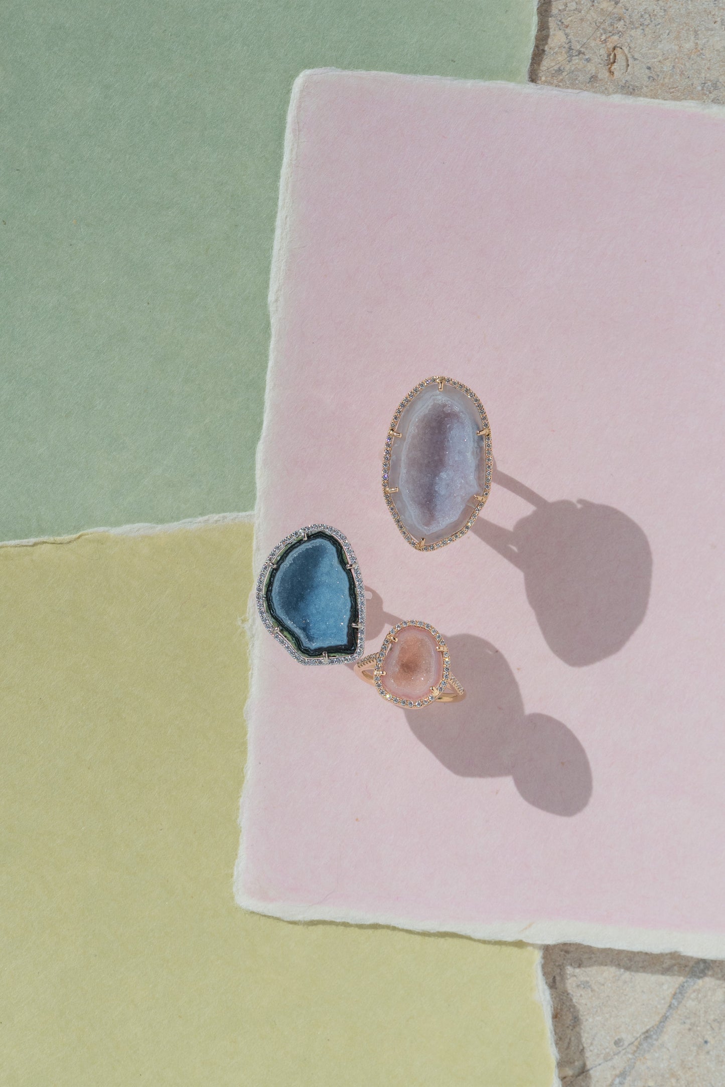 ROCKY ring, pearly pink