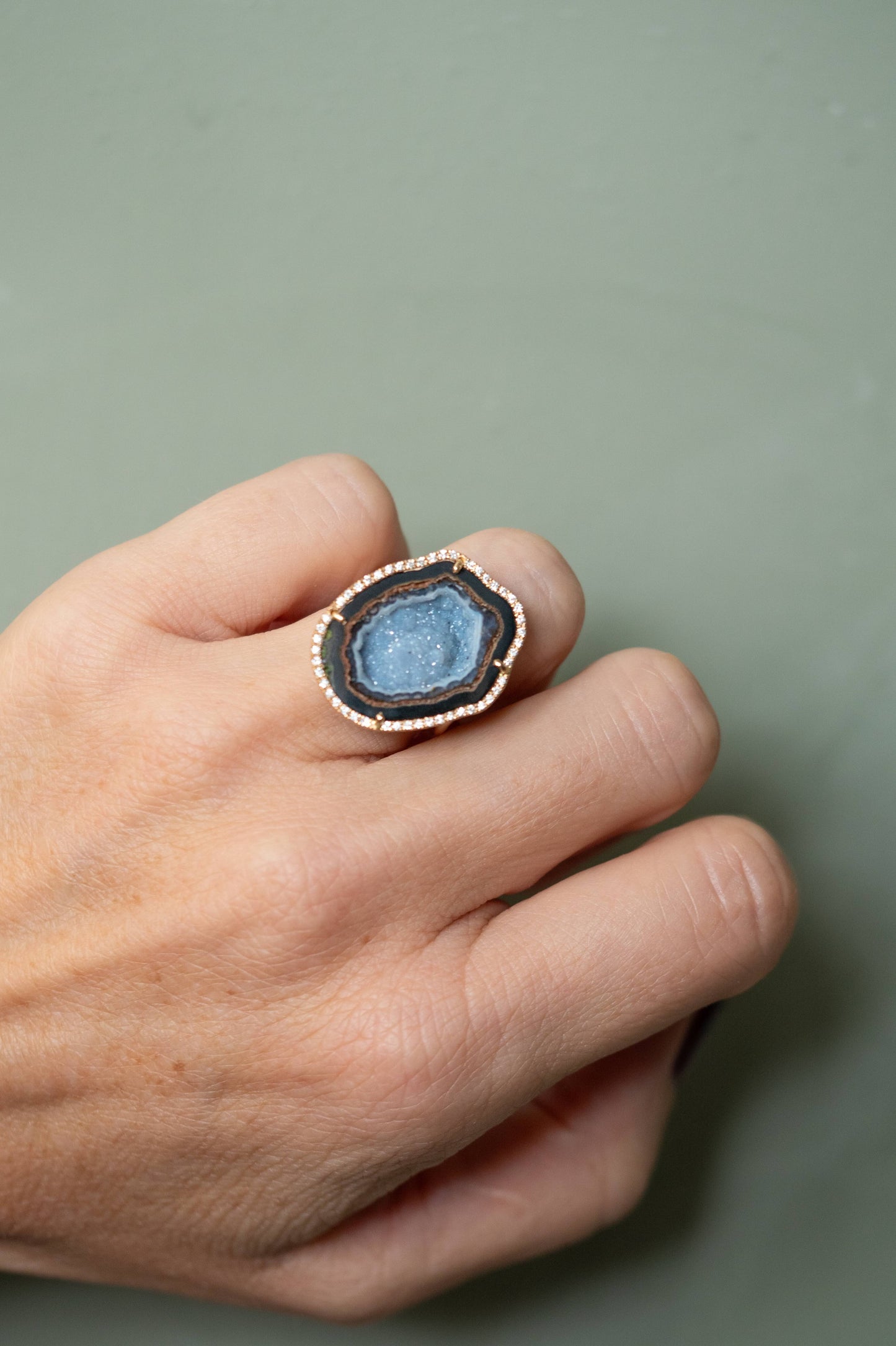 ROCKY ring, Azure / Hazel