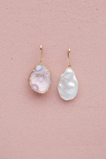 RHEA earrings, blush