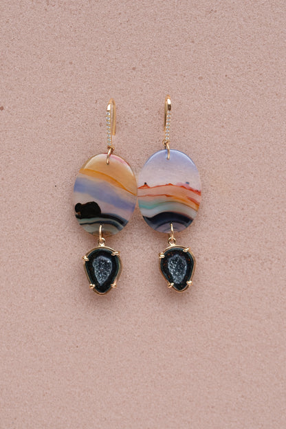 AURORA earrings, black