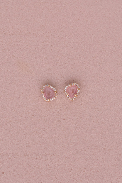 APRIL studs, orange pink