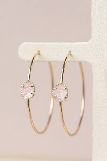 Talia earrings, pink