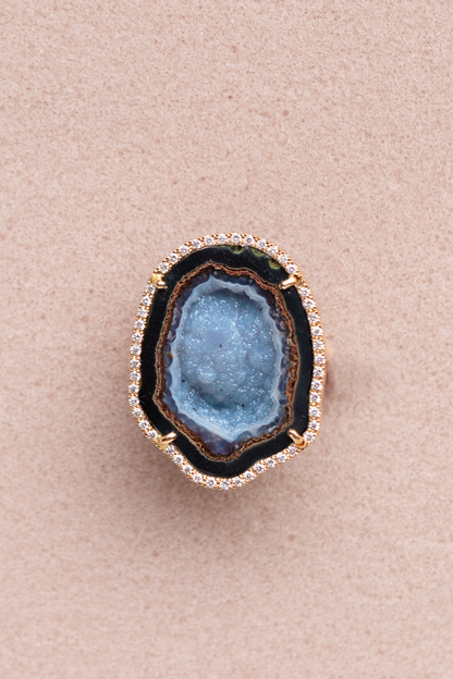 ROCKY ring, Azure / Hazel