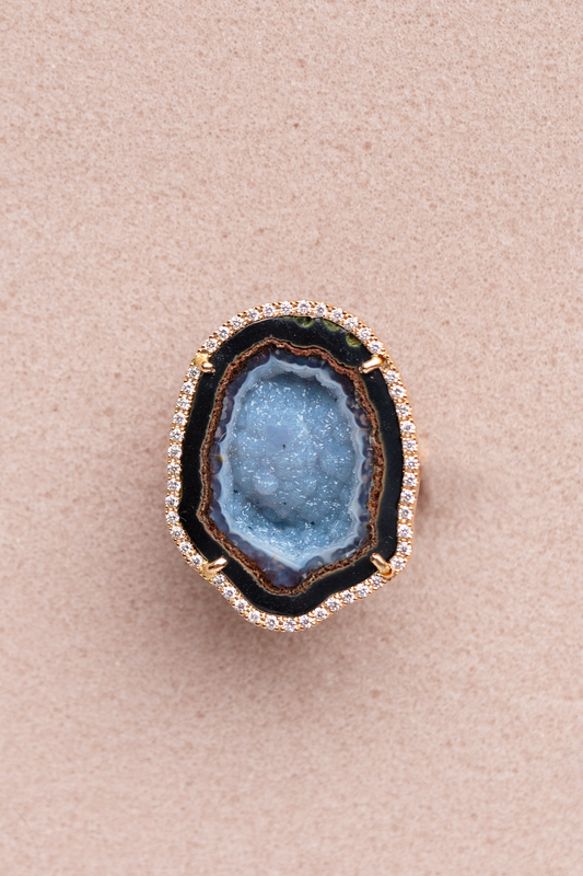 ROCKY ring, Azure / Hazel