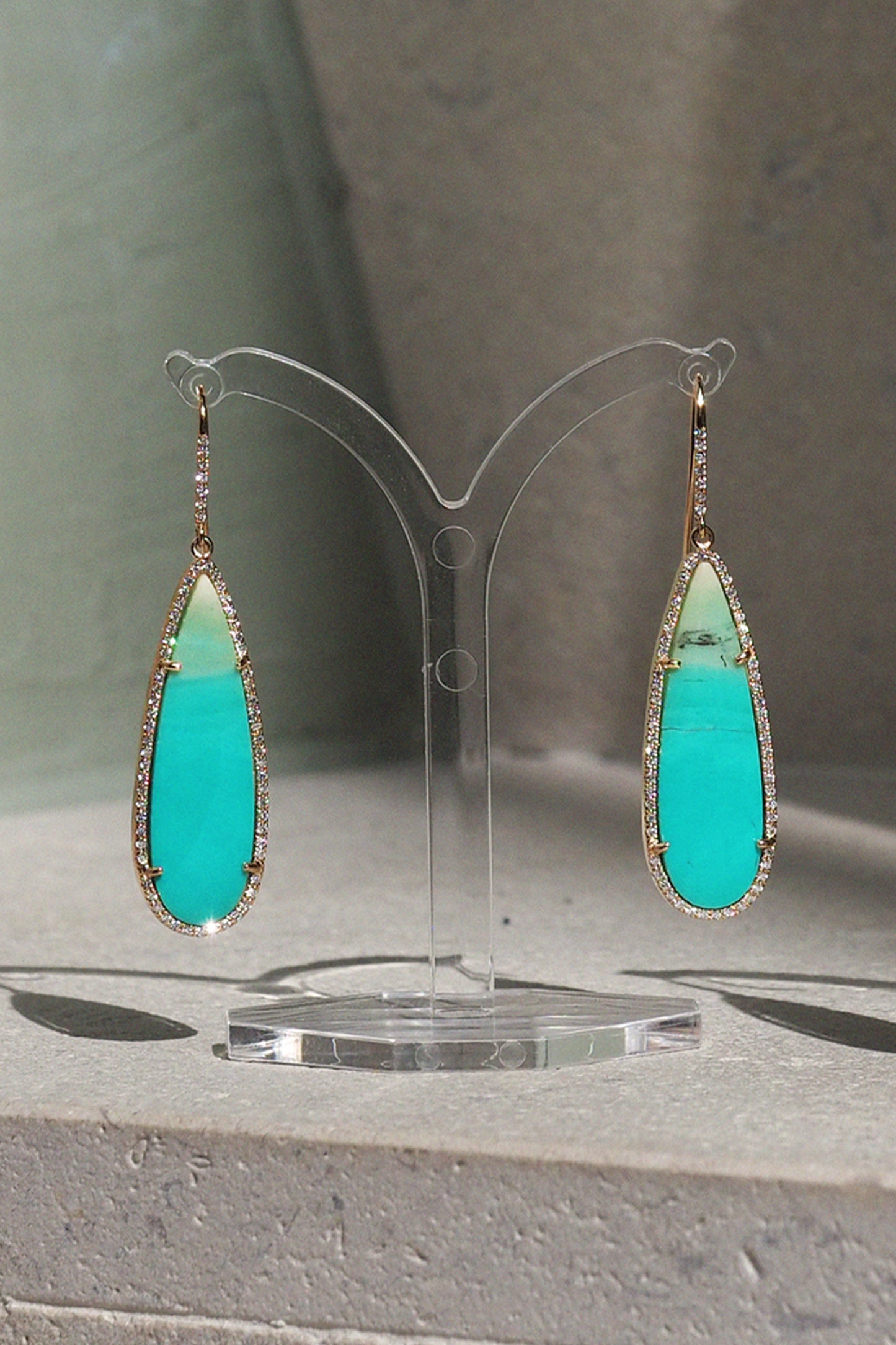 Lagoon earrings, turquoise