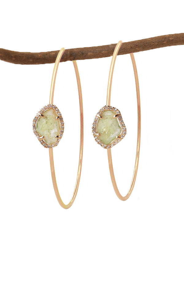 Talia earrings, green