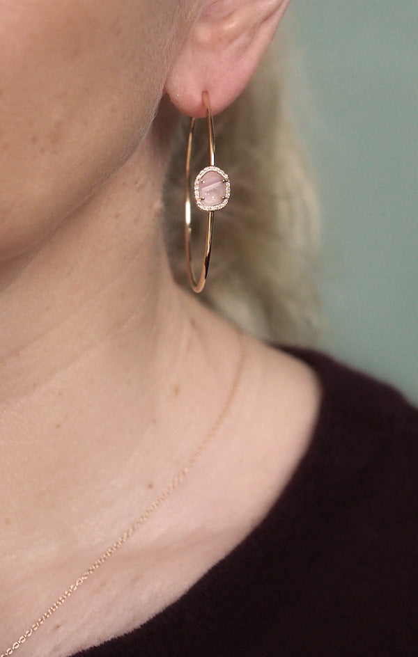 Talia earrings, pink