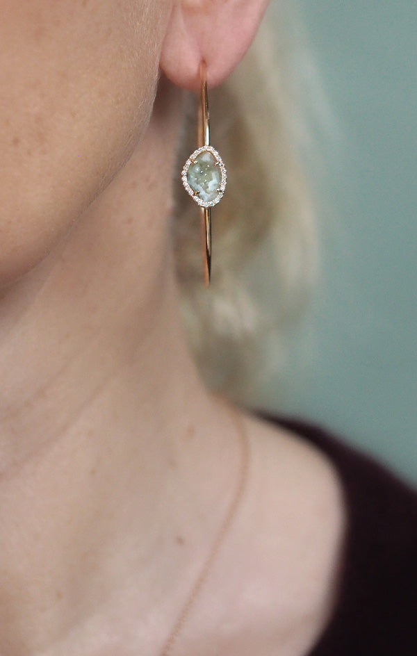 Talia earrings, green