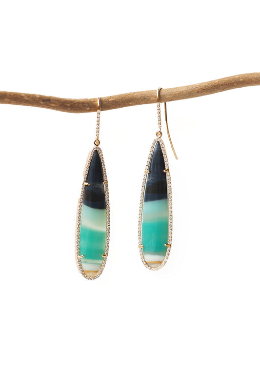 Lagoon earrings, blue/dark blue