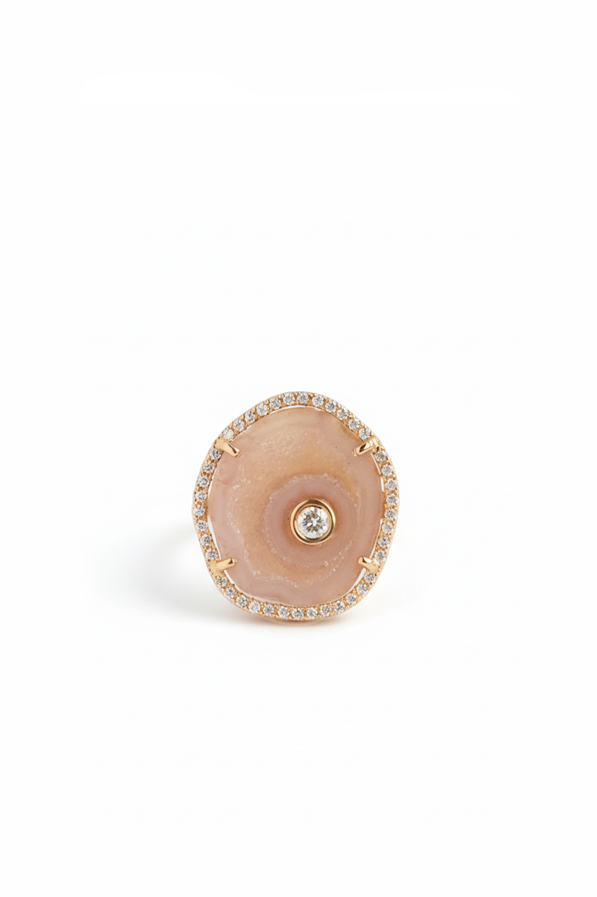 ROCKY ring, peachy pink