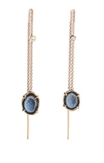 MOON earrings, blue