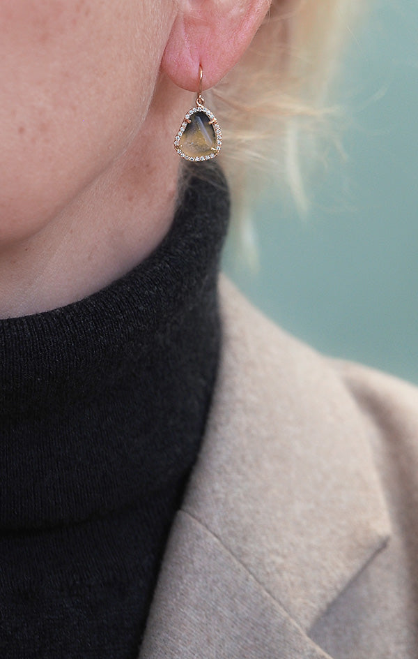 ALISON earrings, Yellow/black