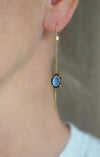 MOON earrings, blue