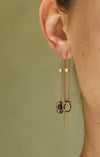 MOON earring, green