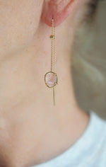 MOON earrings, pink