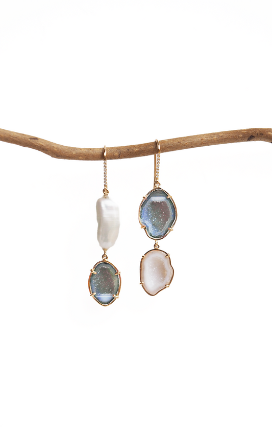 OLIVINA earrings, blue