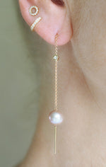 MOON earrings, pink