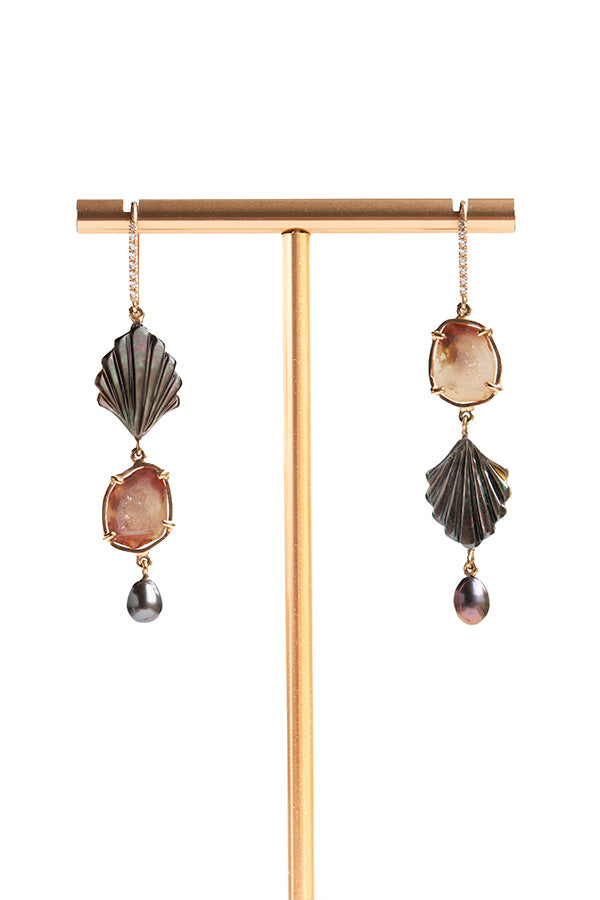 Ocean Geode earrings