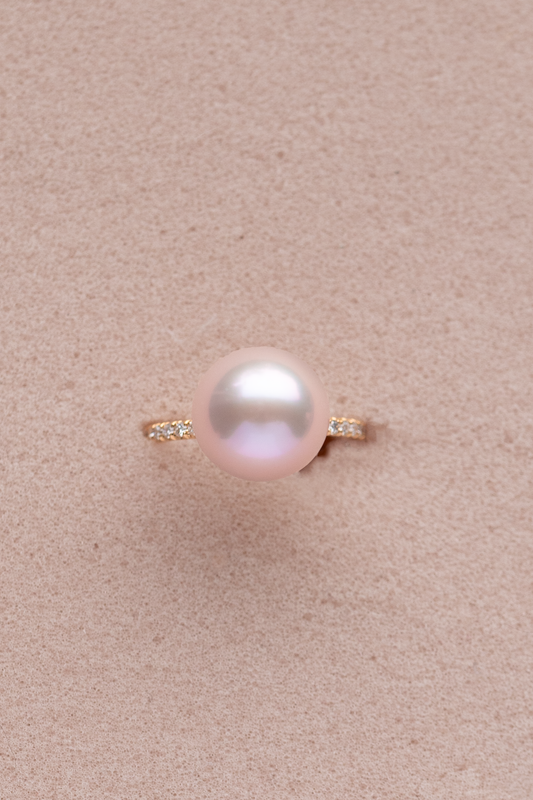 SELENE ring, pearl/pink