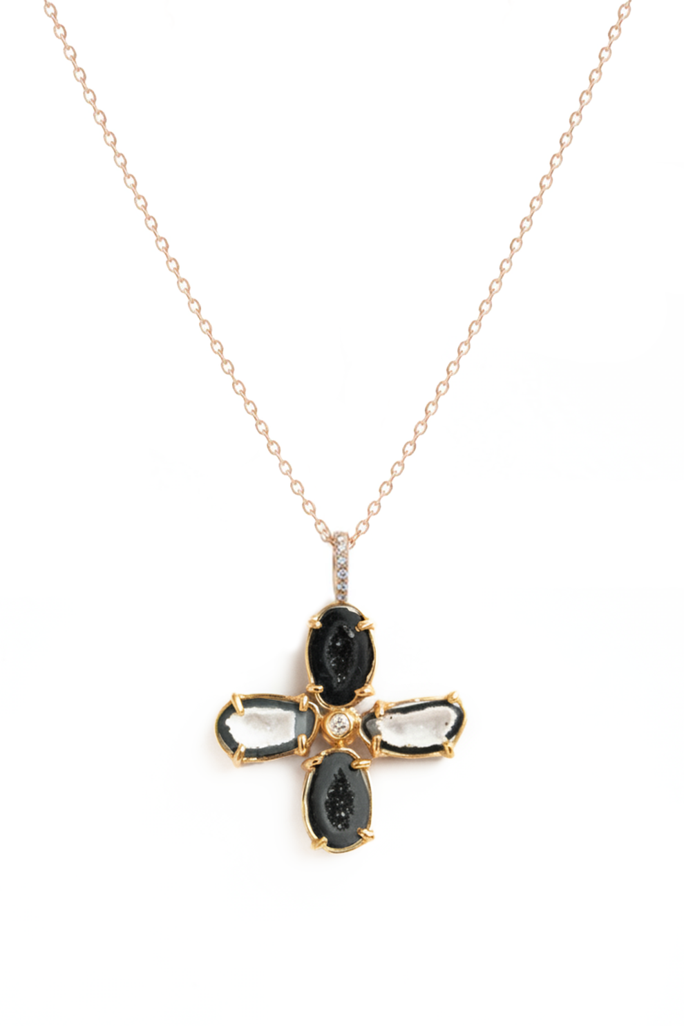 cross pendant, midnight