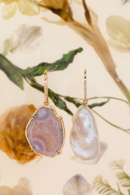 RHEA earrings, blush