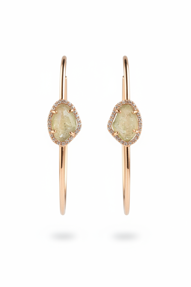 Talia earrings, light green