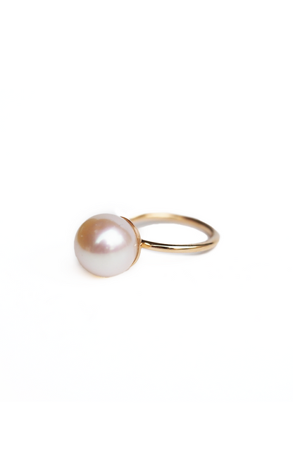 SELENE ring, pearl/blush