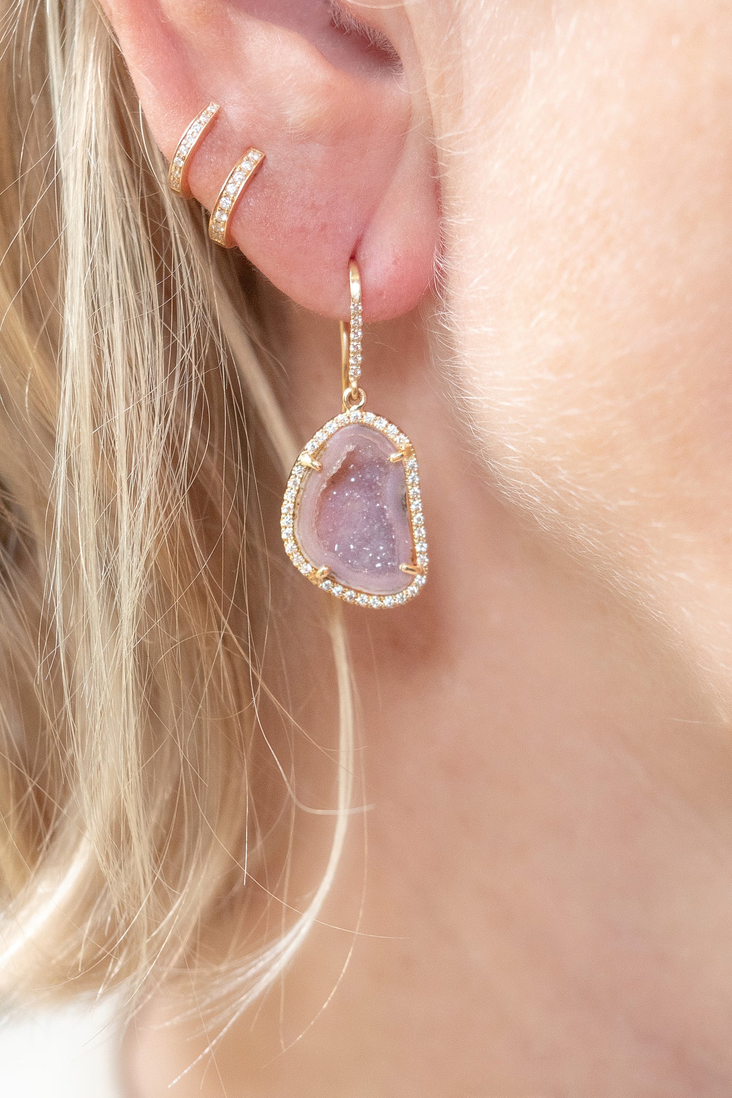 ALISON earrings, aubergine