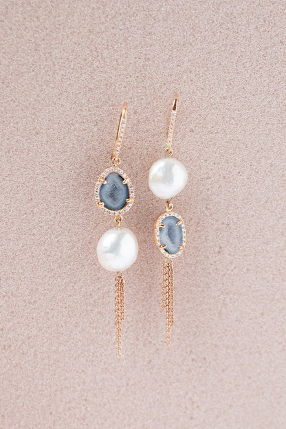 OLIVINA earrings, blue