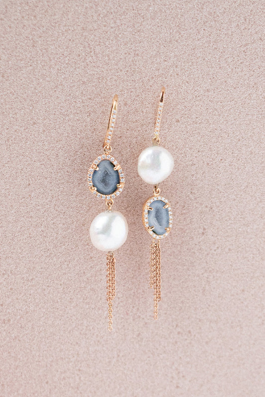 OLIVINA earrings, blue