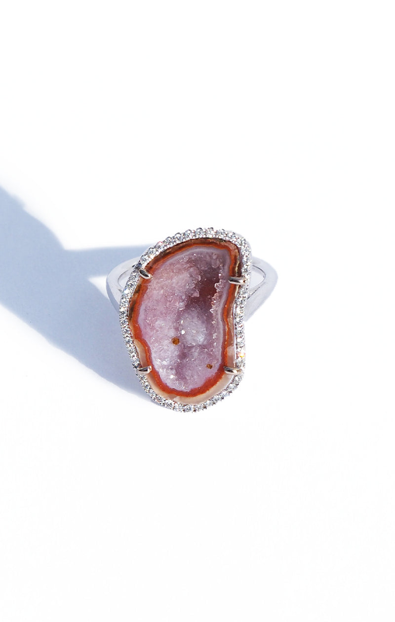 ROCKY ring, lila (white gold)