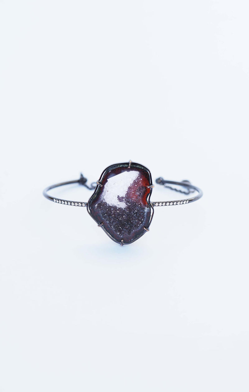 ROMY bracelet, black/white/red
