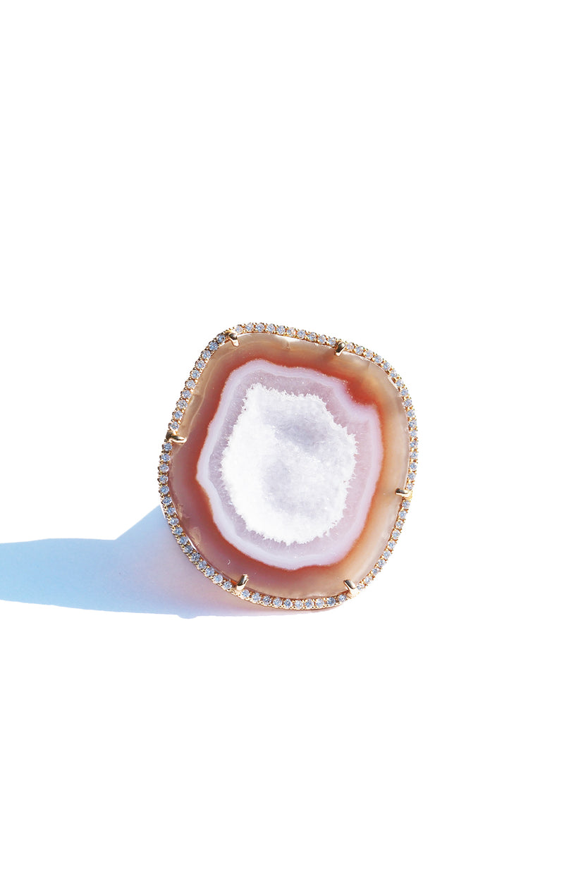 ROCKY ring, pink/white