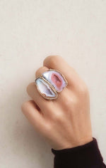 Steffi ring, pink/blue