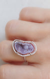 ROCKY ring, lila (white gold)