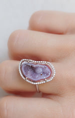 ROCKY ring, lila (white gold)