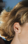 LOTUS earring, diamonds and pearls