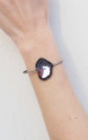 ROMY bracelet, black/white/red