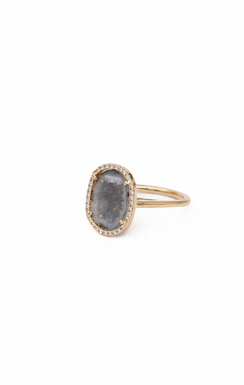 ROCKY MINI ring, grey/green