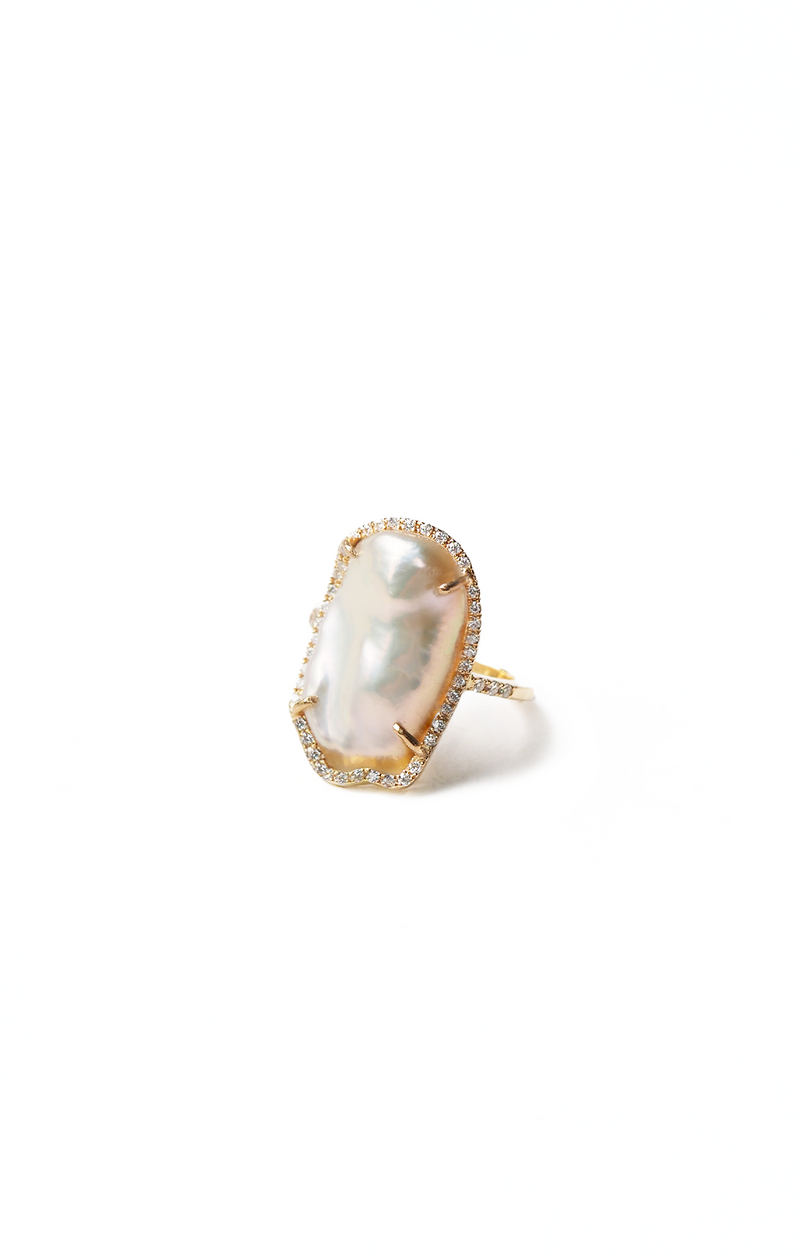 SELENE ring, pearl