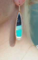 Lagoon earrings, blue/dark blue