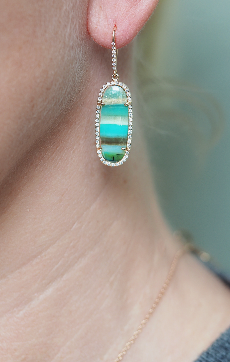 Lagoon earrings, striped