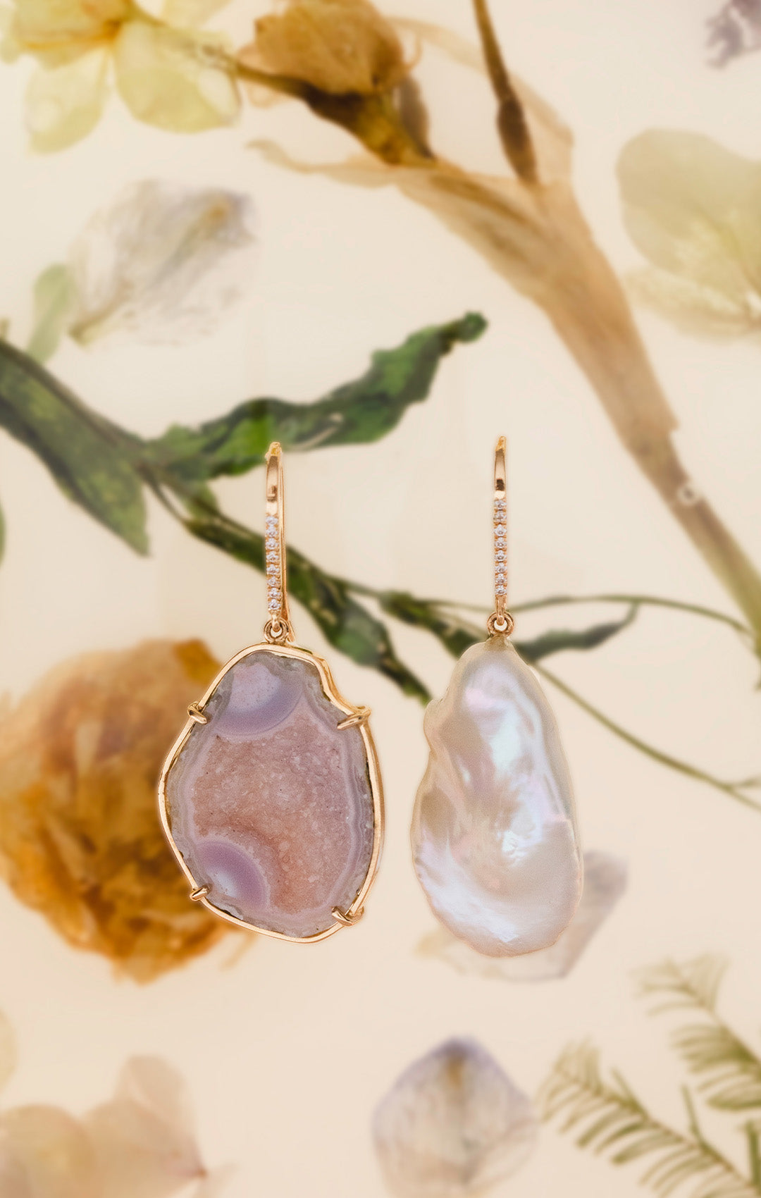 RHEA earrings, blush