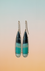 Lagoon earrings, blue/dark blue